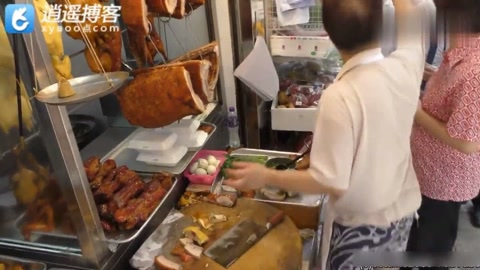 香港街头的盒饭,这肉的份量很足
