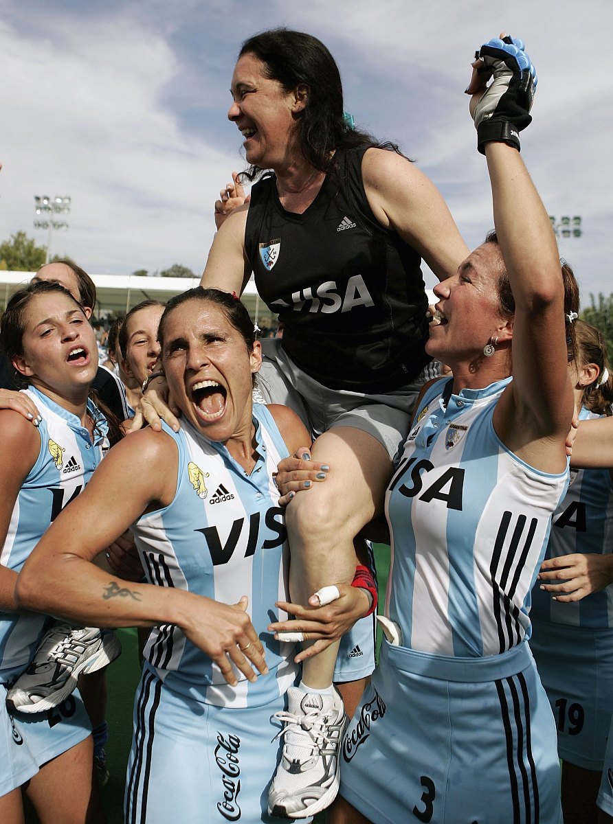 madrid, spain - october 08:  argentine players hold up their coa