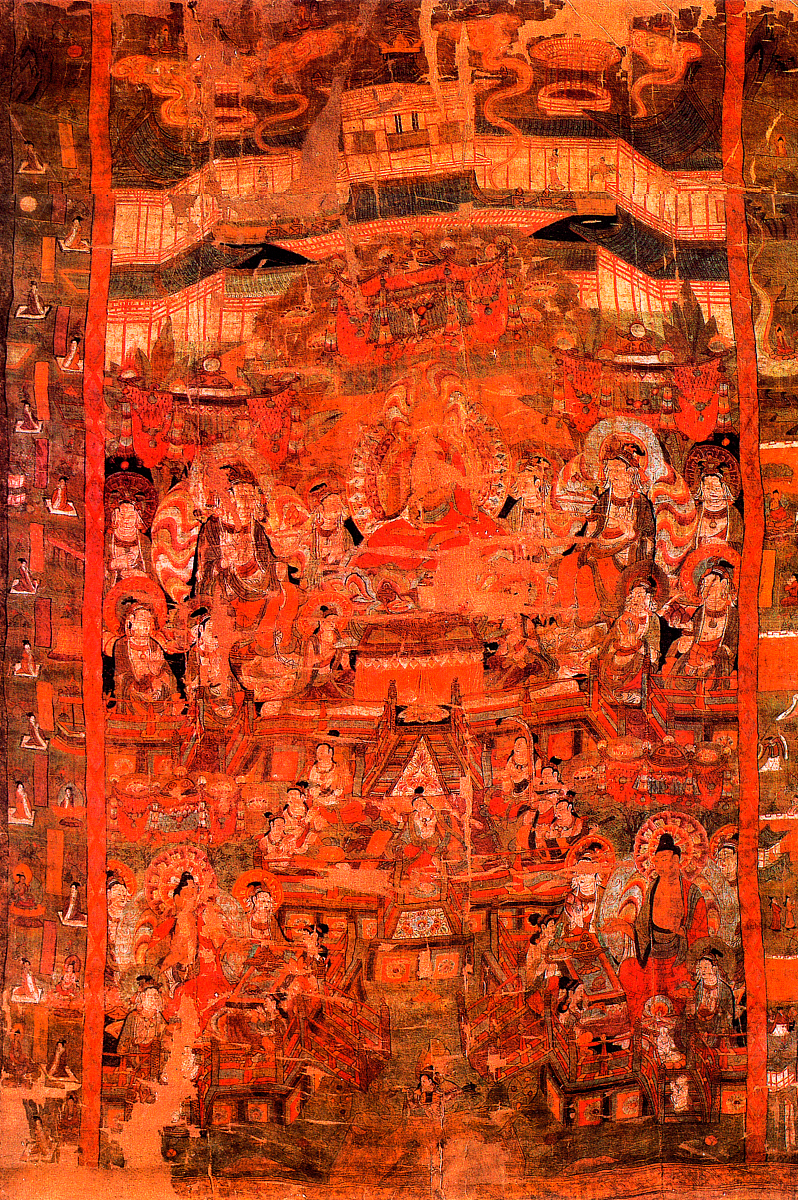***_***敦煌藏经洞流失海外的绘画珍品(经变):观经变相图.唐(9世纪前