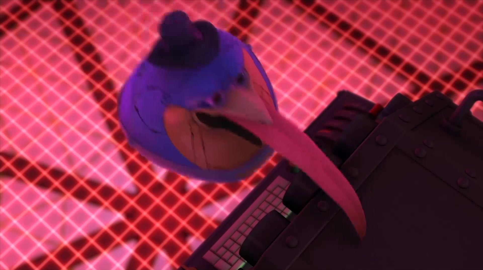 企鹅特工:小企鹅用绳索,连着胖企鹅的头,胖企鹅用舌头完成任务