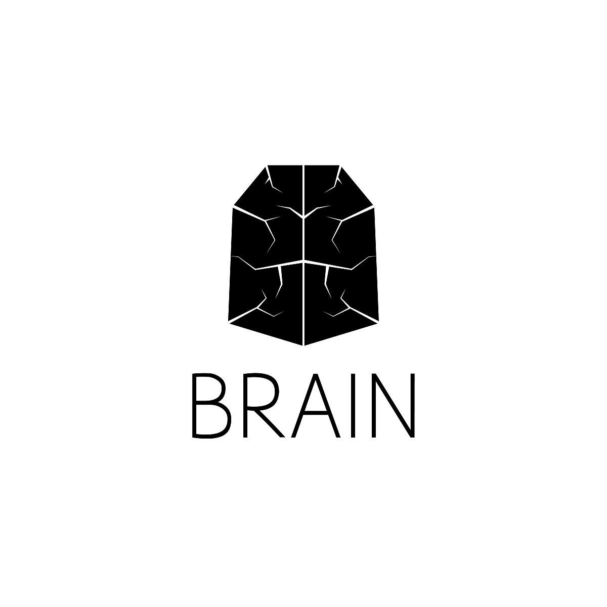 brain icon graphic design concept