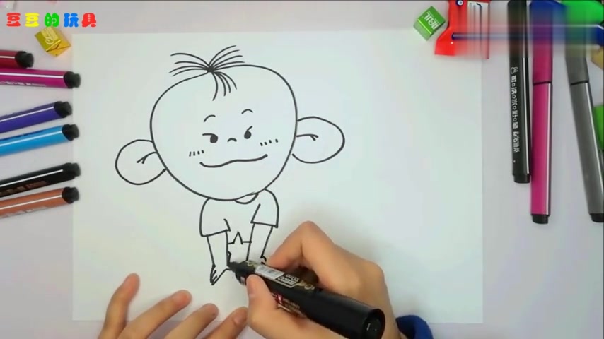 简笔绘画 大耳朵图图和小怪的悄悄话