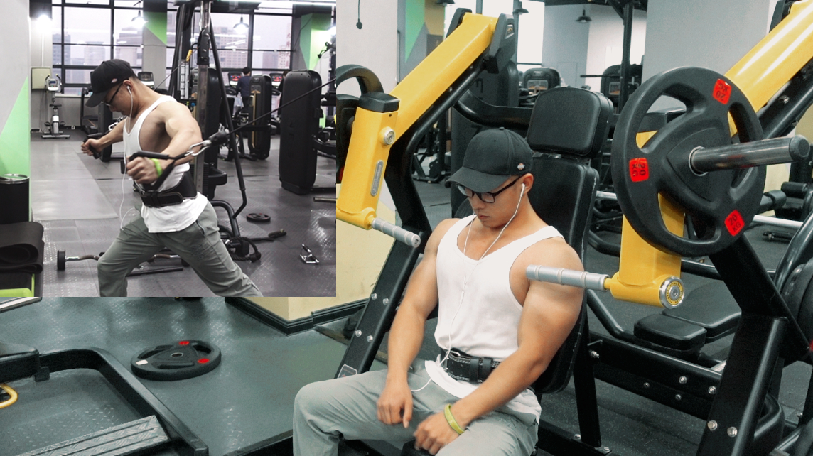胸肌训练,肌肉男恢复健身,推30kg都费劲,网友:怕是一身假肌肉