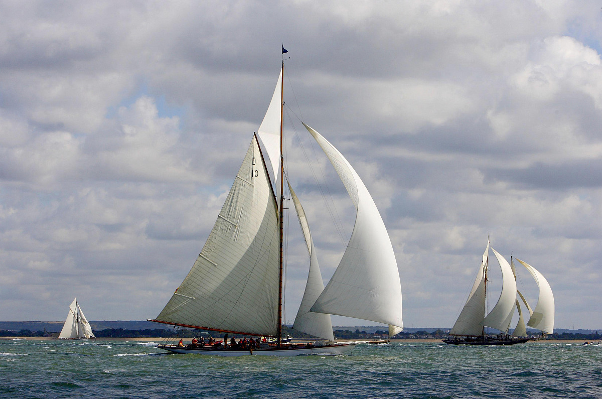 standalone photo.  yachts take part in the round island race on 