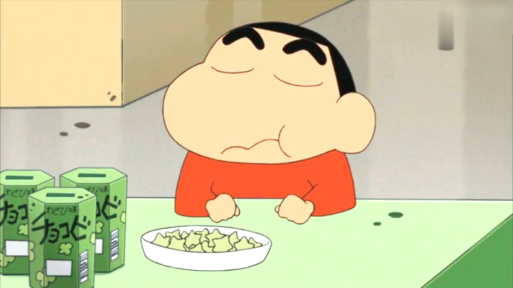 蜡笔小新:试吃小饼干!小新迷上山葵的味道了哦