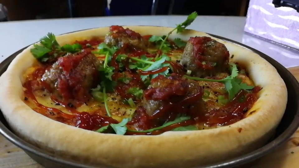 四喜丸子披萨,做最有创意的中国风披萨!