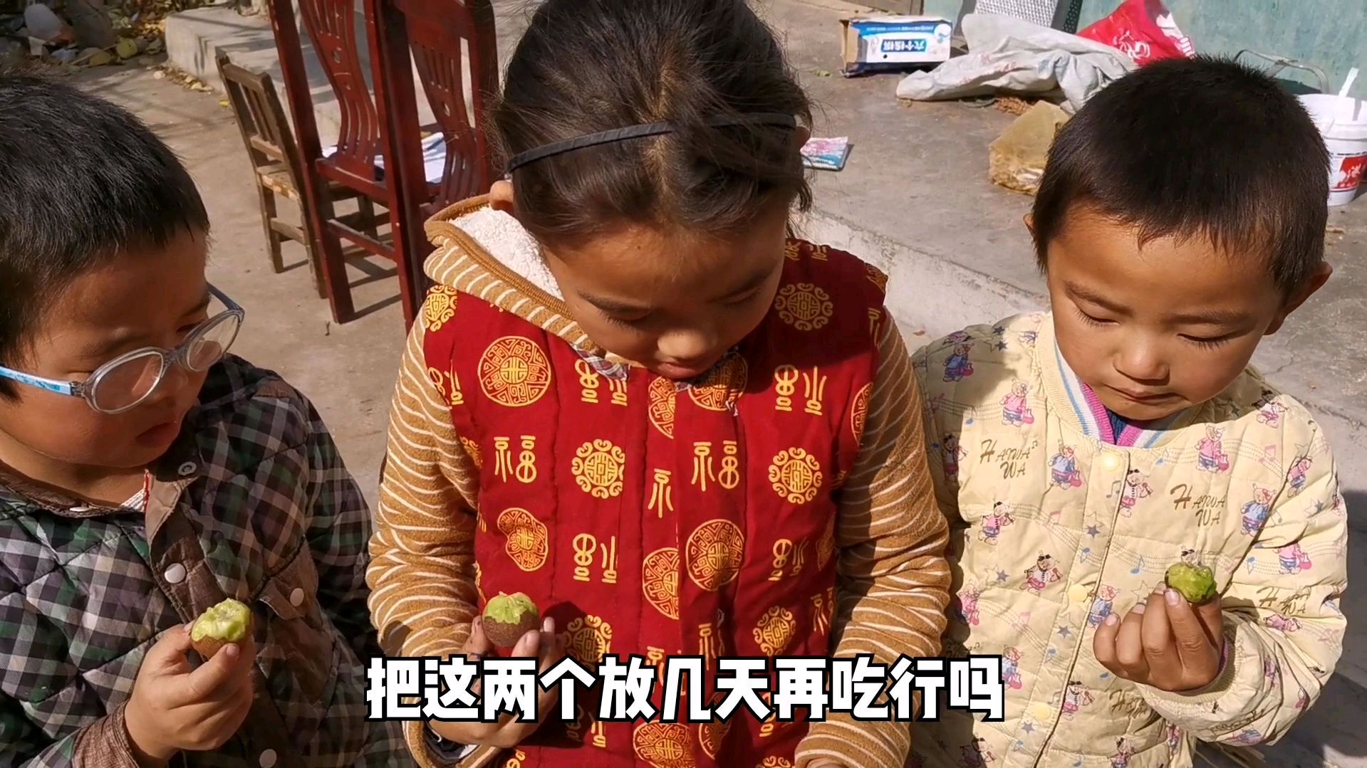 农村海霞在家栽了一棵啥树,结了几个果子,摘下来能吃吗?
