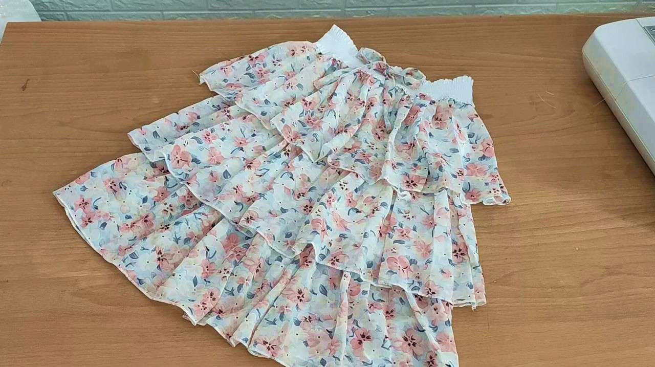 雪纺蛋糕裙制作方法,0基础也能学会,穿上更漂亮