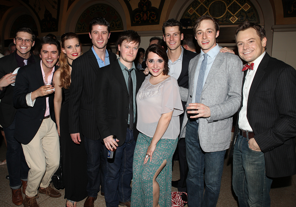 members of the company attending the reception for the final per