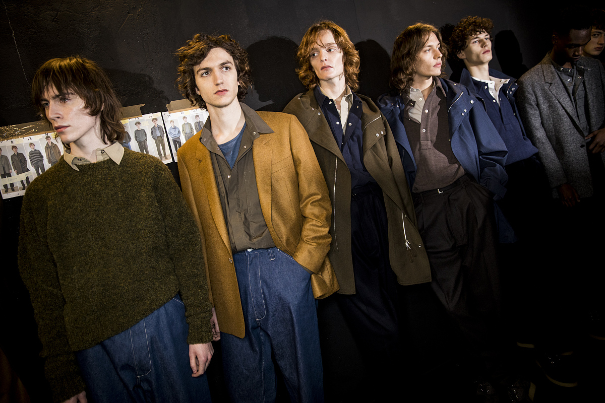 london, england - january 07:  models backstage ahead of the e.t
