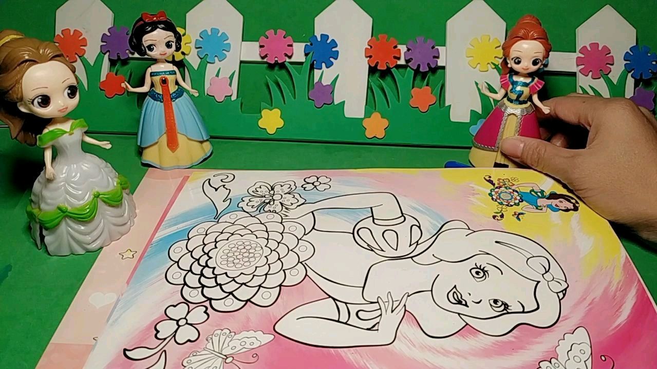 小白雪也想要涂色画