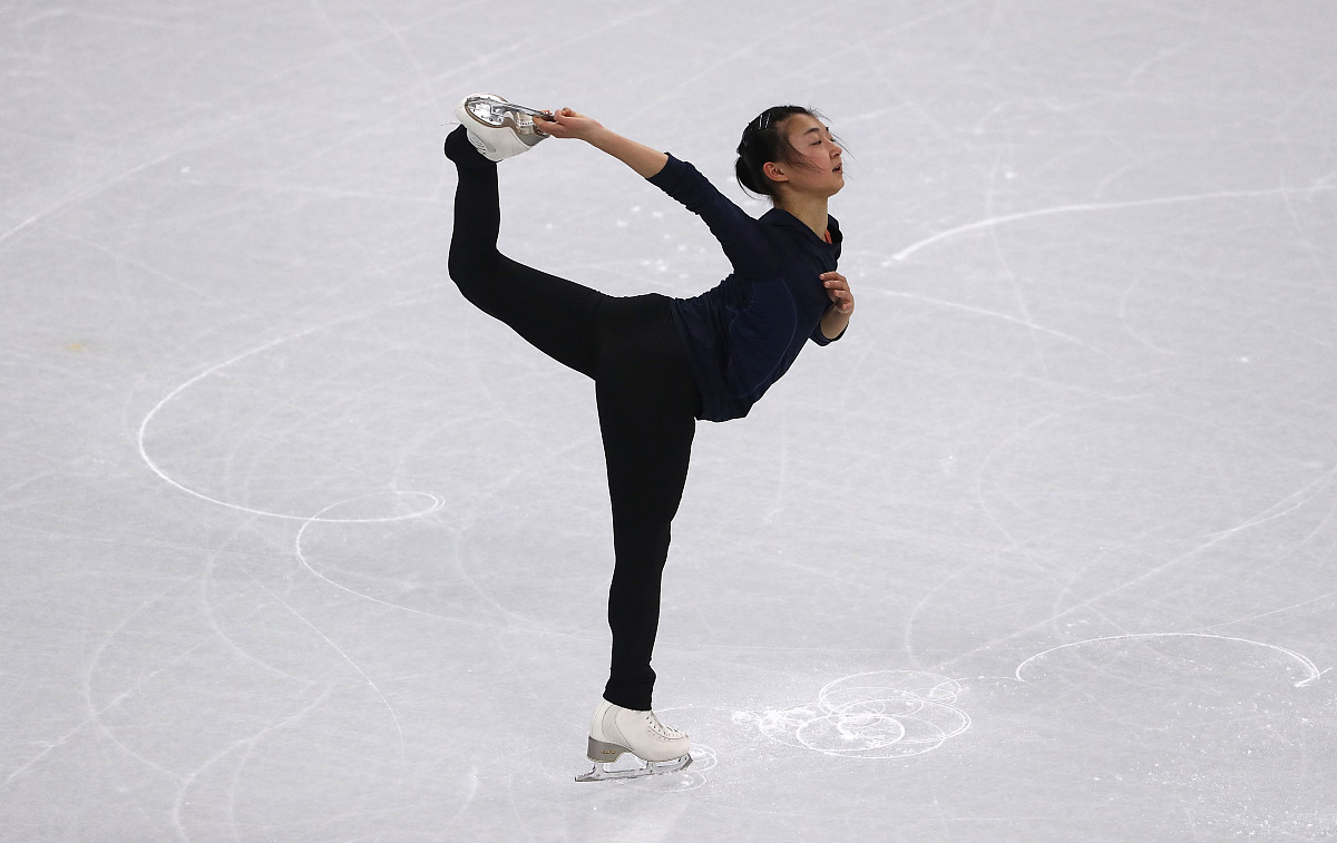 2018年2月6日,韩国,2018平昌冬奥会前瞻,花样滑冰运动员训练备战.***_