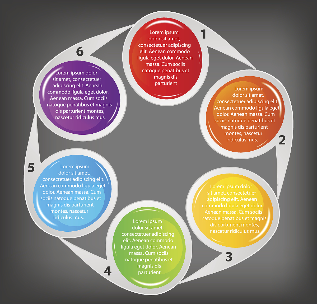 concept of colorful circular banners  for different business des