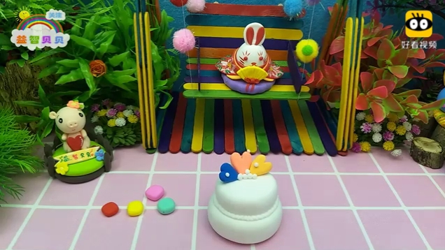 育儿手工彩泥 美味漂亮的小蛋糕