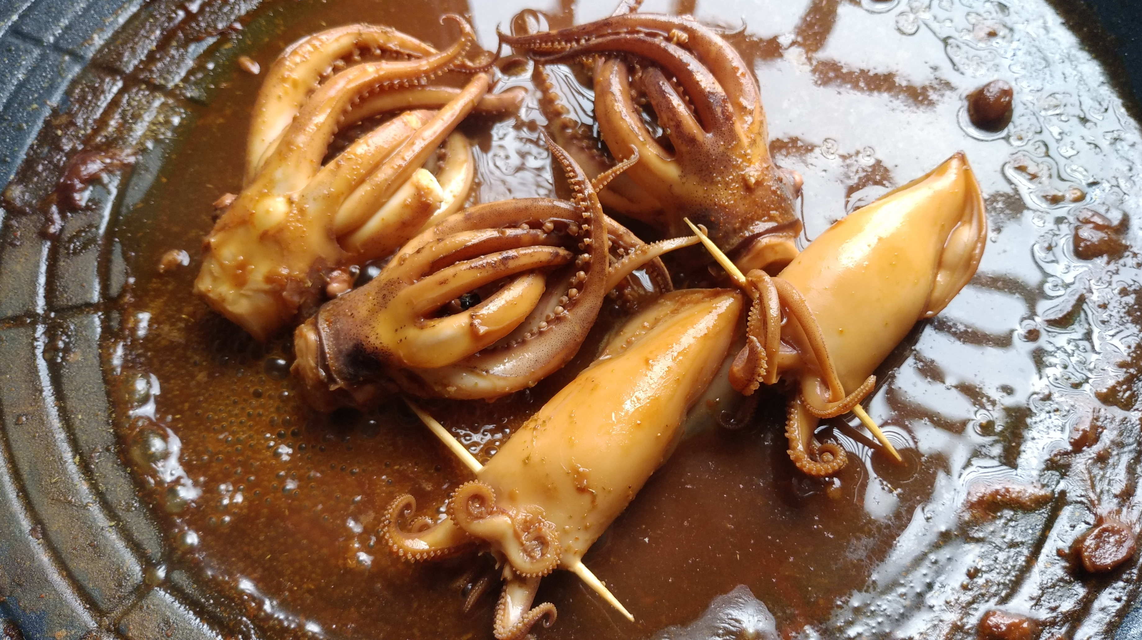 简单的酱料,就做了一个美味的铁板鱿鱼,一个人吃真爽啊