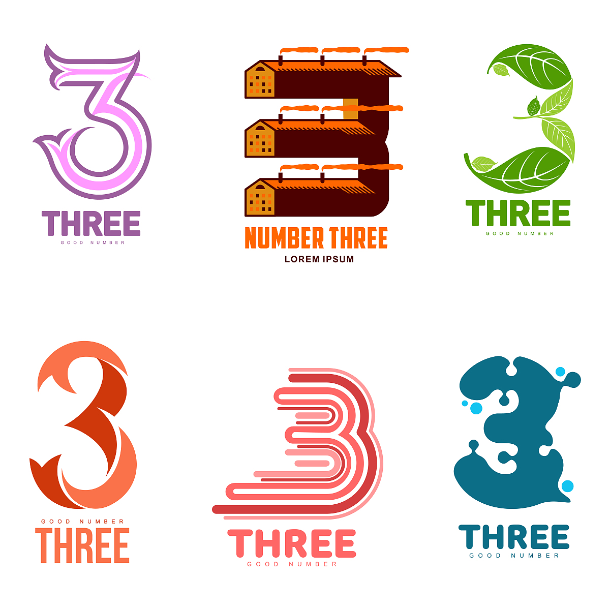 numeric icon three