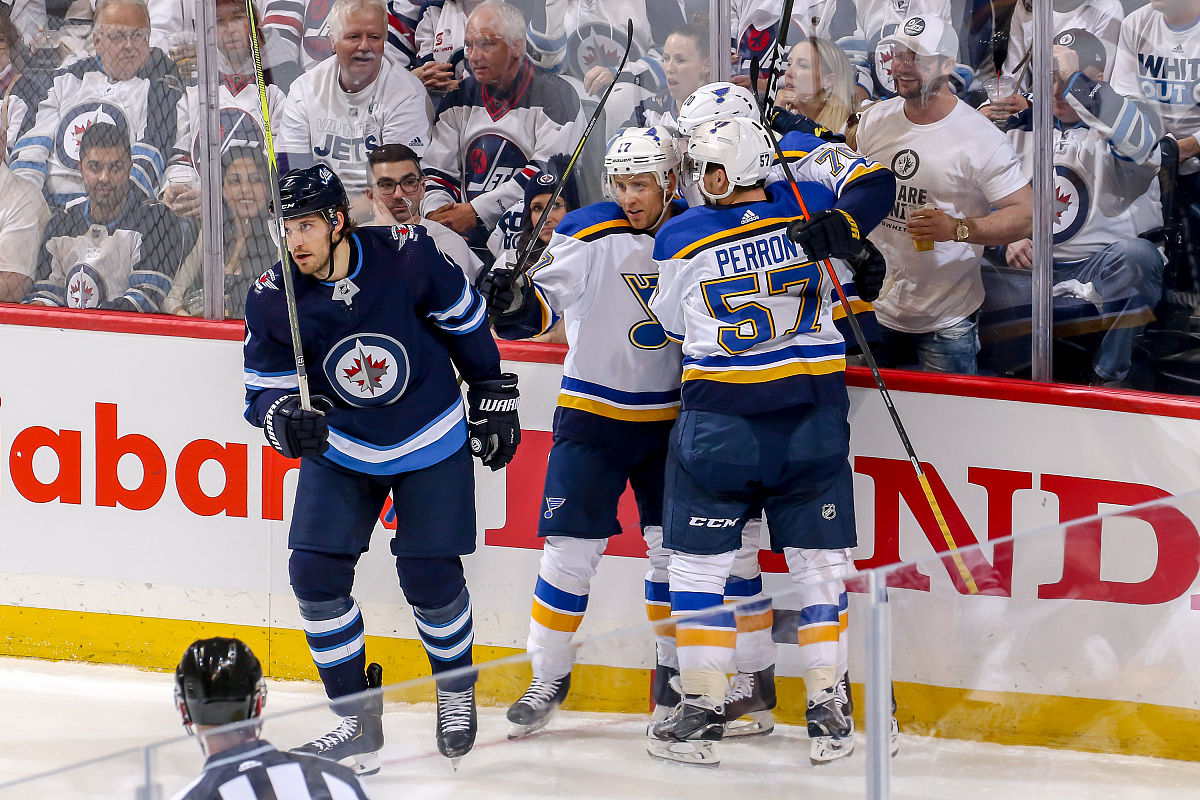 winnipeg, mb - april 12: ben chiarot #<strong>7</strong> of the winnipeg jets