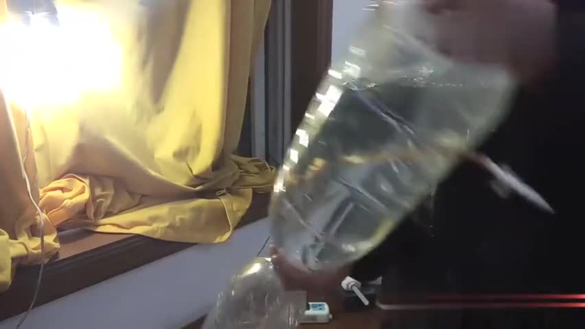 拿2个塑料瓶制作鱼缸充气泵,不用电无噪音,简单易操作