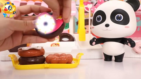 「宝宝巴士玩具」神奇的甜品店!好吃的蛋糕 果汁 甜甜圈