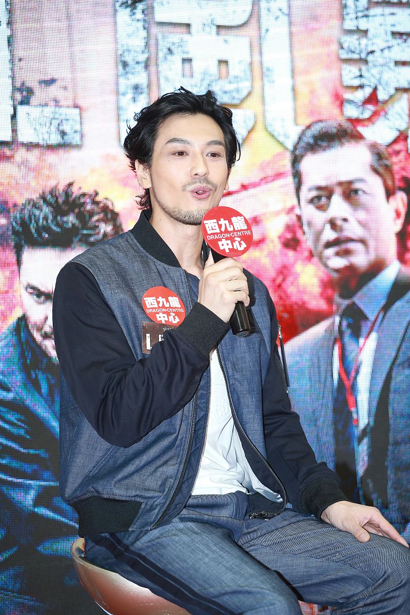 2018年8月18日,香港,电影《l风暴》演员见面会.栢天男