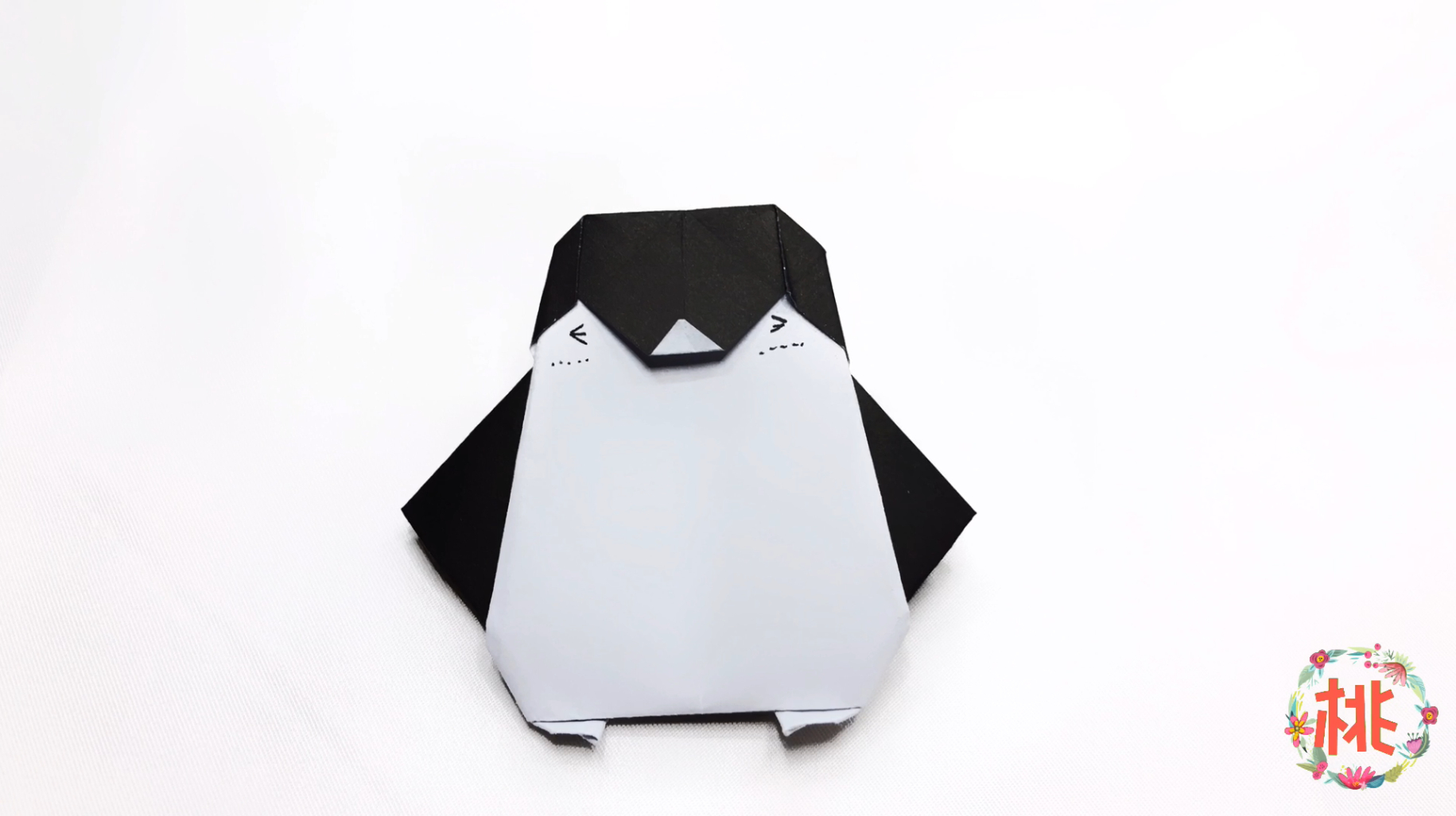 折纸教程:小企鹅,好可爱有没有