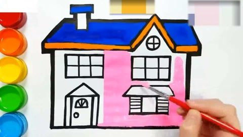 趣味简笔画,画一套温馨漂亮的小院子,超简单哦