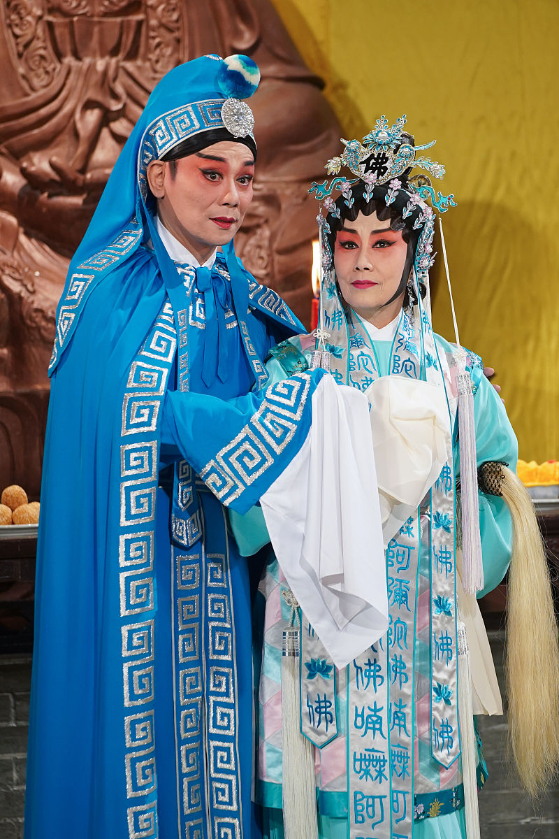 2018年11月29日,香港,明星参加粤剧折子戏《帝女花之相认》录影.汪明