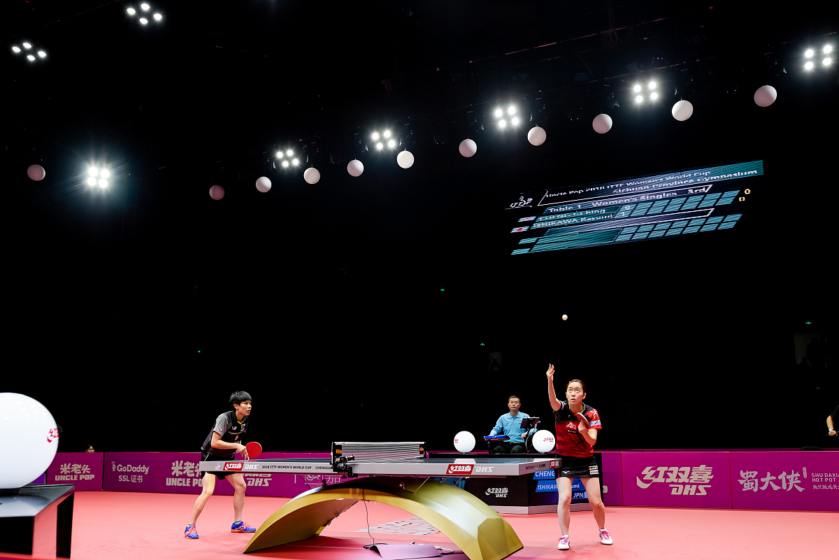 2018女乒世界杯三四名决赛:郑怡静vs石川佳纯