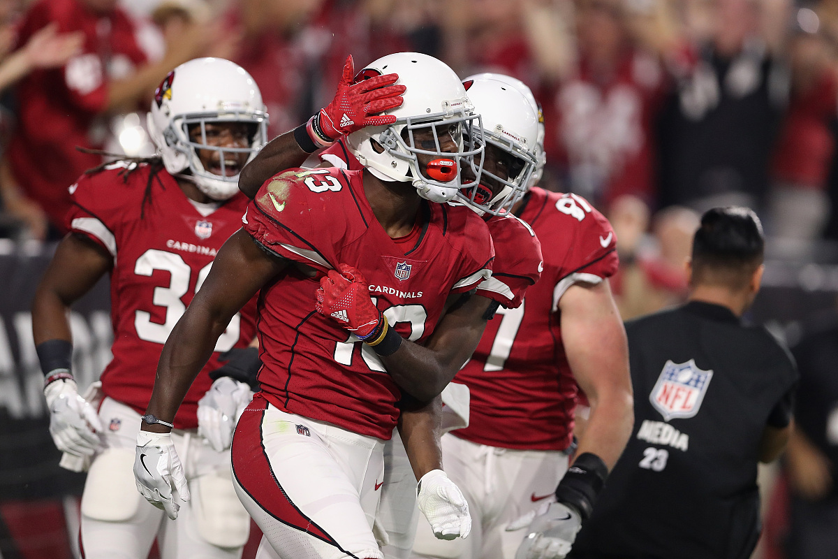glendale, az - september 25: wide receiver j.j. nelson #14 of th
