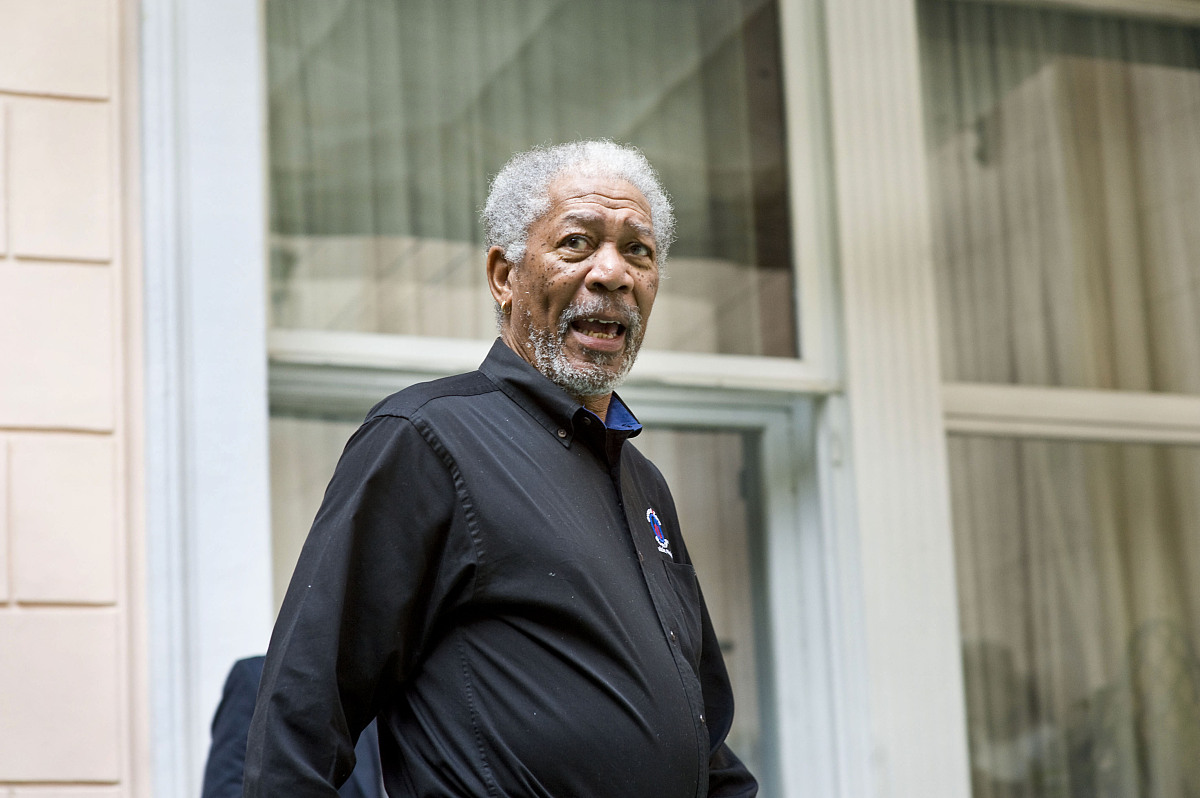 2010年2月5日讯,罗马,摩根·弗里曼(morgan freeman)当地时间2月4日为