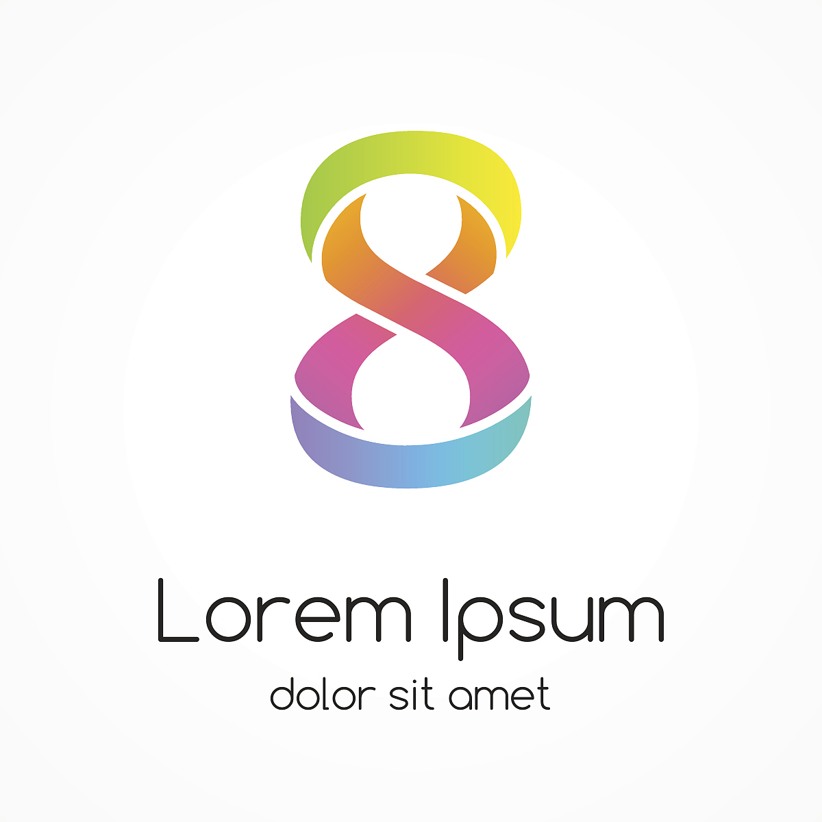 logo number 8 company vector design template.