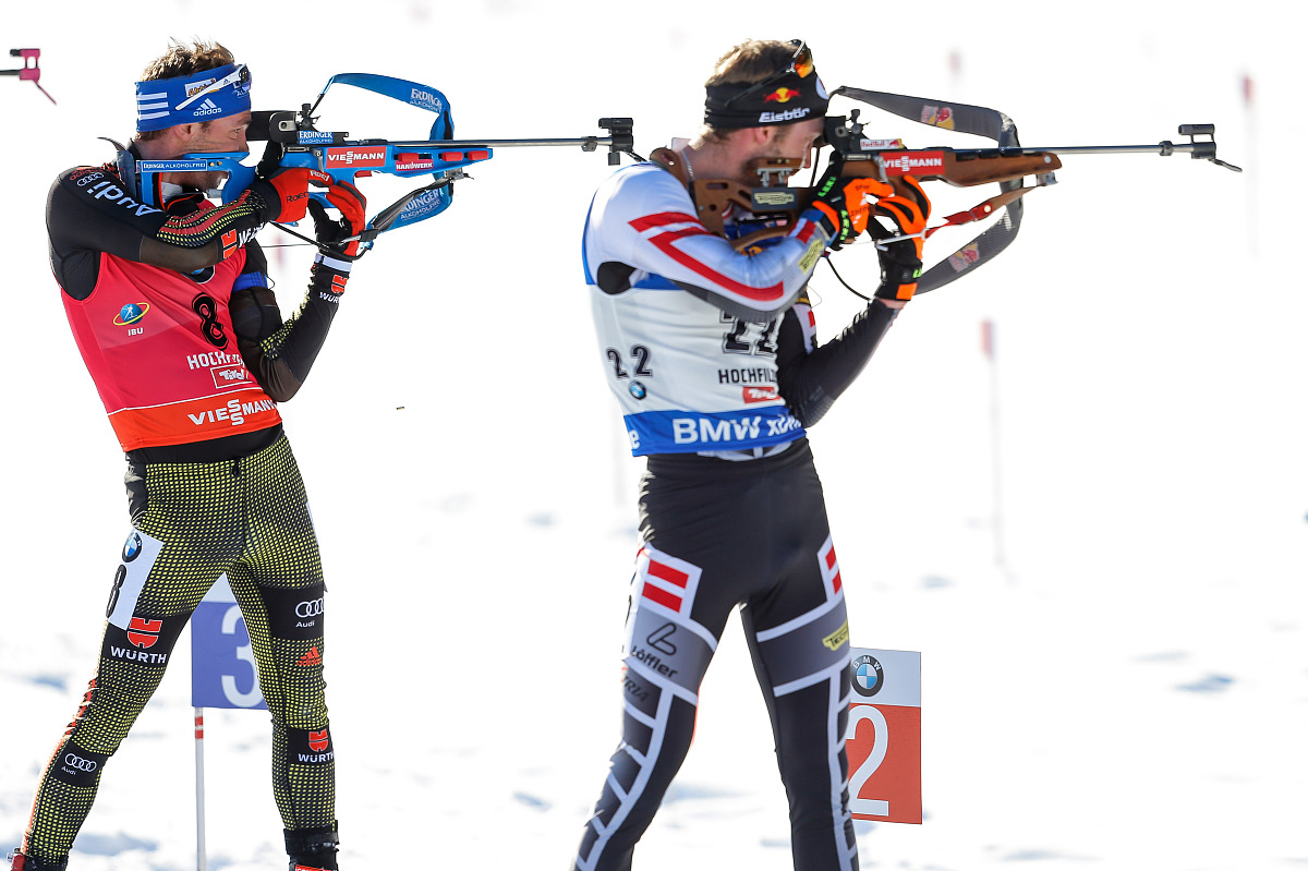 hochfilzen, austria - february 19: simon schempp of germany wins