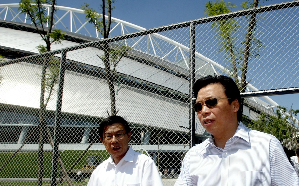 2007年6月6日,中国辽宁沈阳,北京奥组委官员视察2008北京奥运会沈阳赛