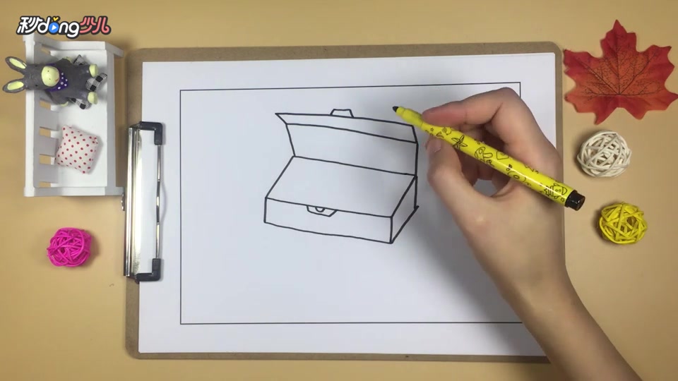 「手工」简笔画文具盒 简单好学