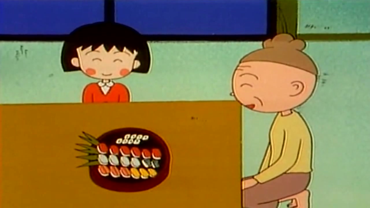 小丸子的外婆家,有蛋糕还有寿司吃,这样的生活谁不乐意呢?