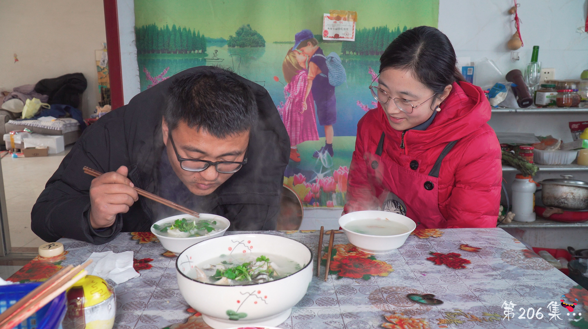 自家肥料种的小菜,大梅用来炖沙光鱼汤,给老公喝嗨了!