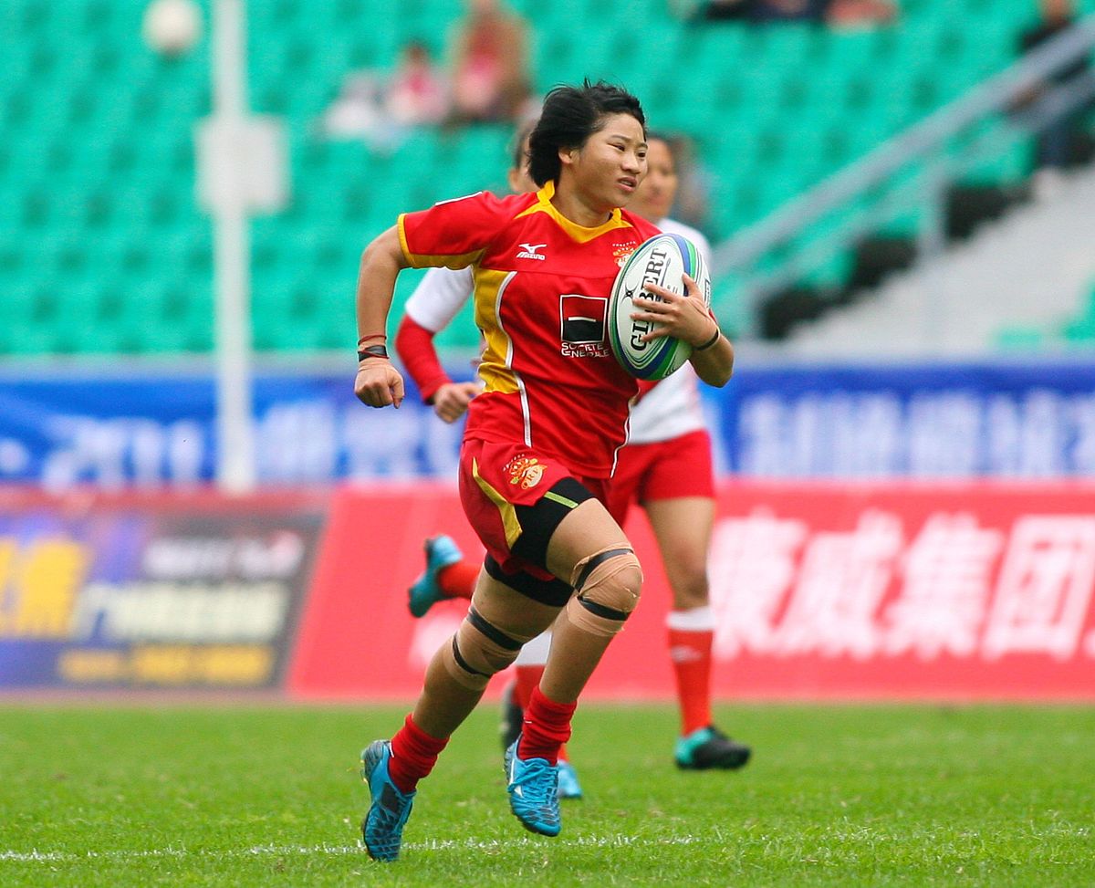 2013年3月31日,广州,2013世界女子七人制橄榄球赛,中国53-0突尼斯.***