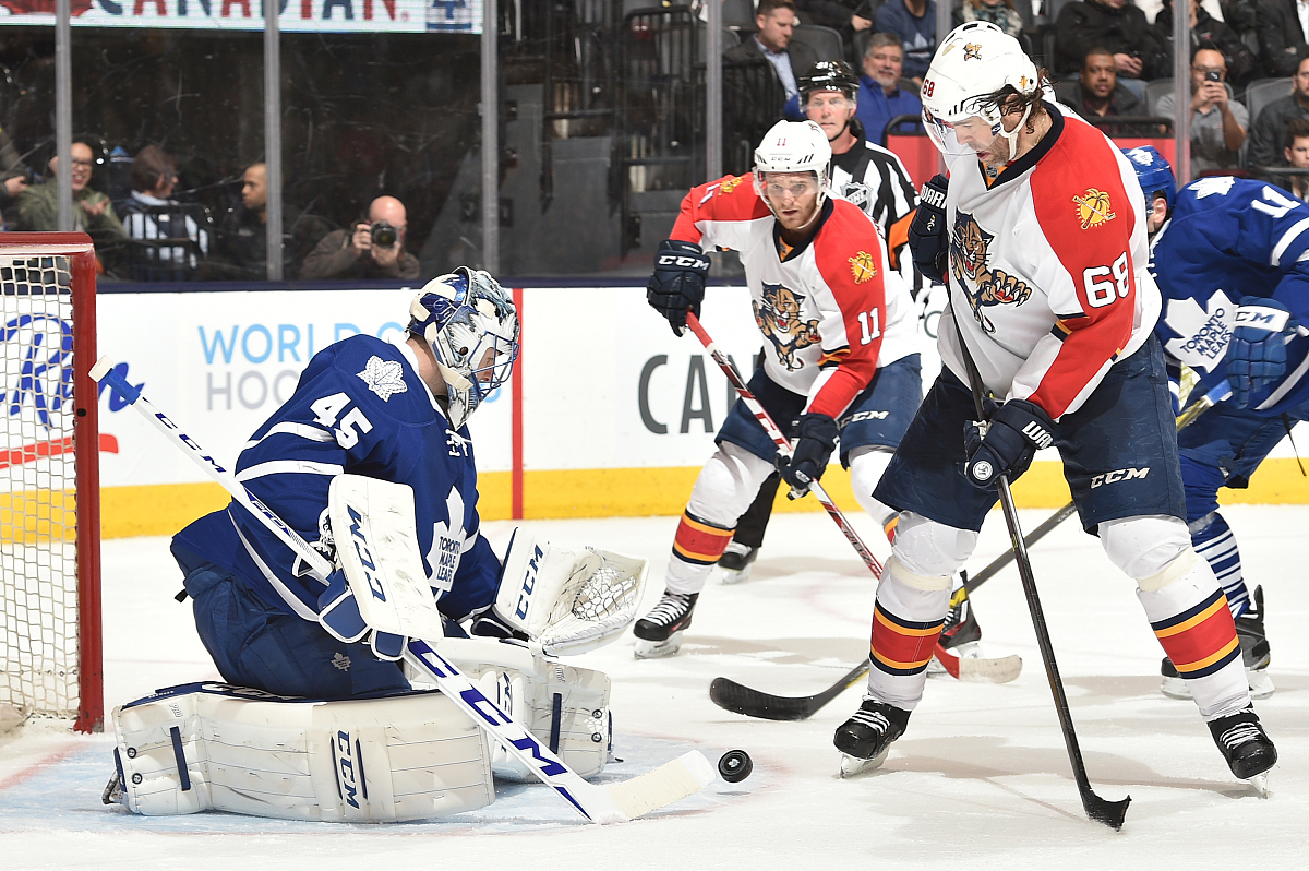 toronto, on - march 17: jaromir jagr #68 of the florida panthers