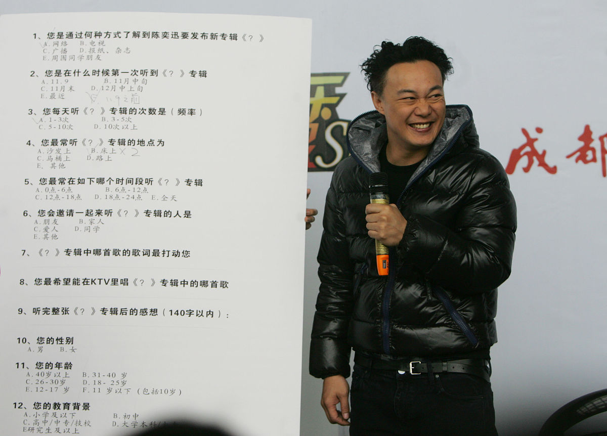 男孩为女孩唱了二十首陈奕迅的歌表达了什么