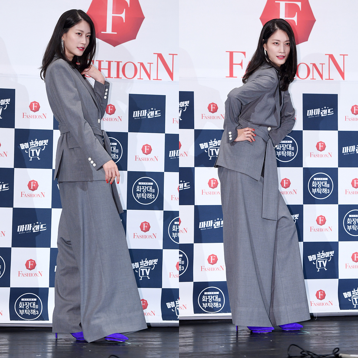 韩国首尔,明星在首尔光华门参加了女性电视频道fashio<strong>nn</strong>的改版新闻