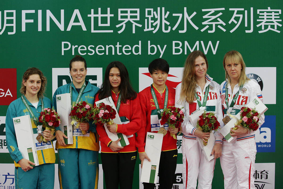 2017年03月03日,北京,2017世界跳水系列赛北京站女子双人3米板赛况.**