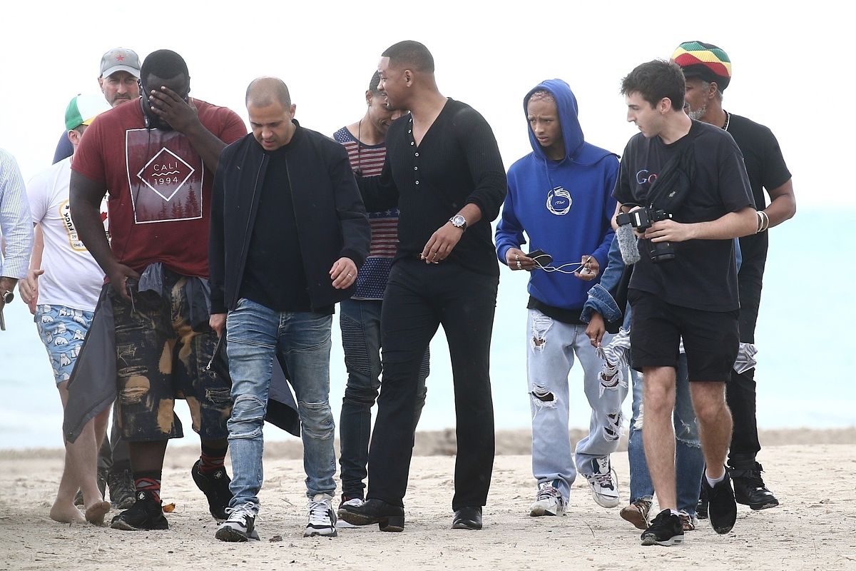 当地时间2019年4月4日,美国迈阿密,电影《绝地战警 3》(bad boys 3)拍