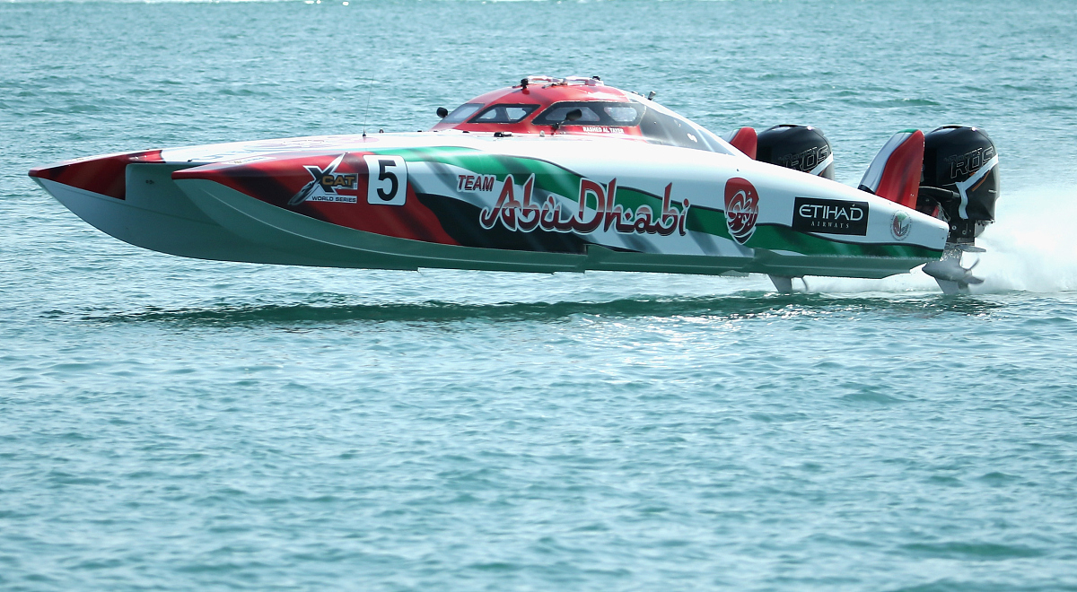 2016年4月15日,迪拜,2016u.i.m.f1世界海上摩托艇锦标赛迪拜站次日赛