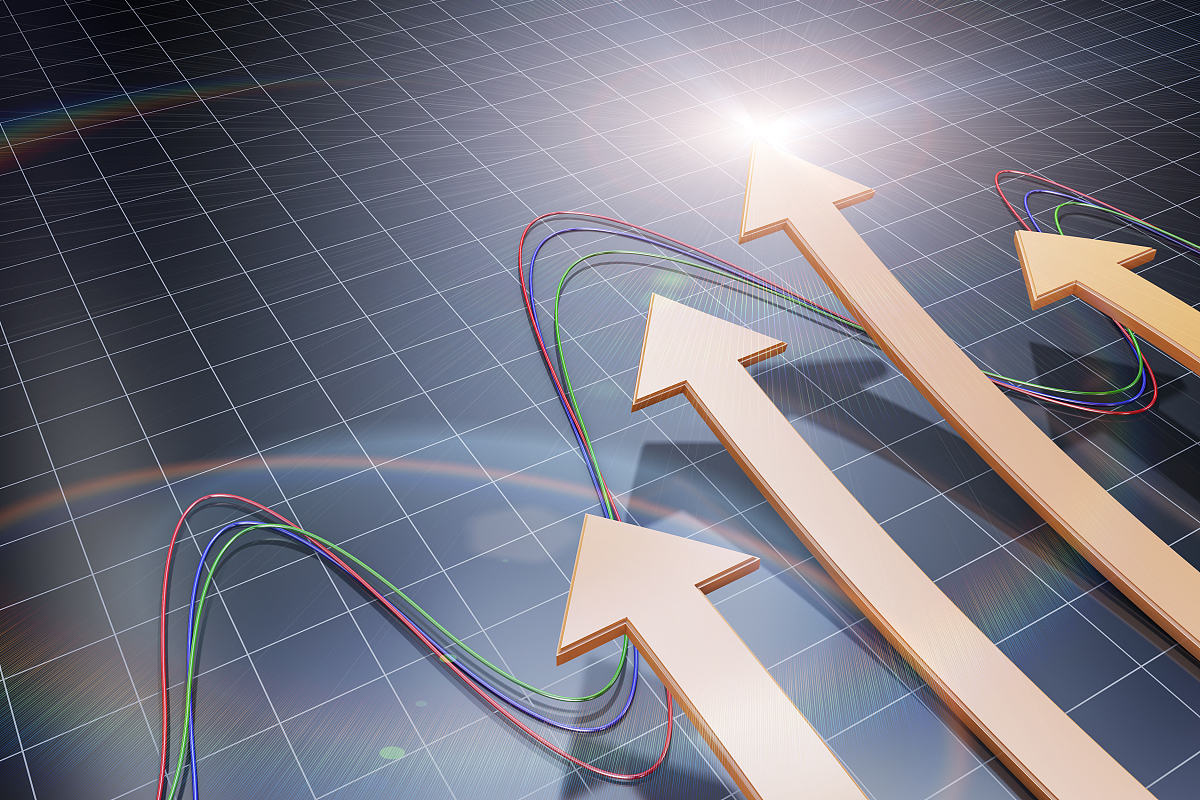 successful arrows with economic data, stock market data