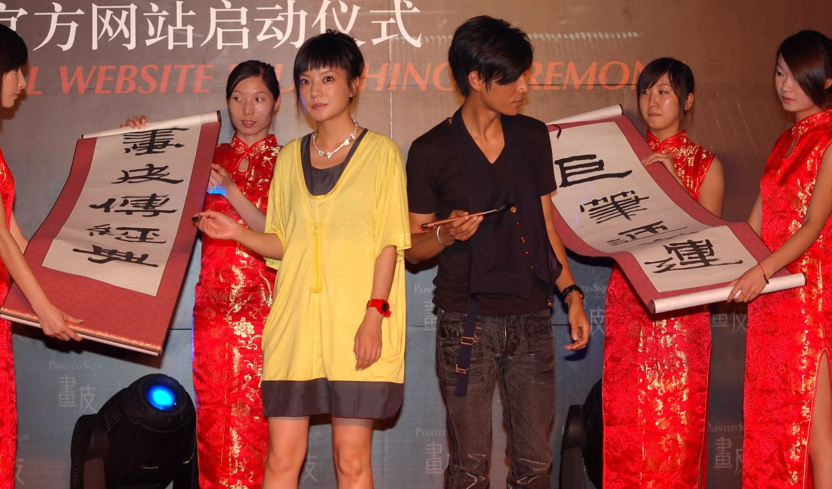 2008年7月27日,北京,电影《画皮》官方网站在北京启动.赵薇 陈坤+++_+