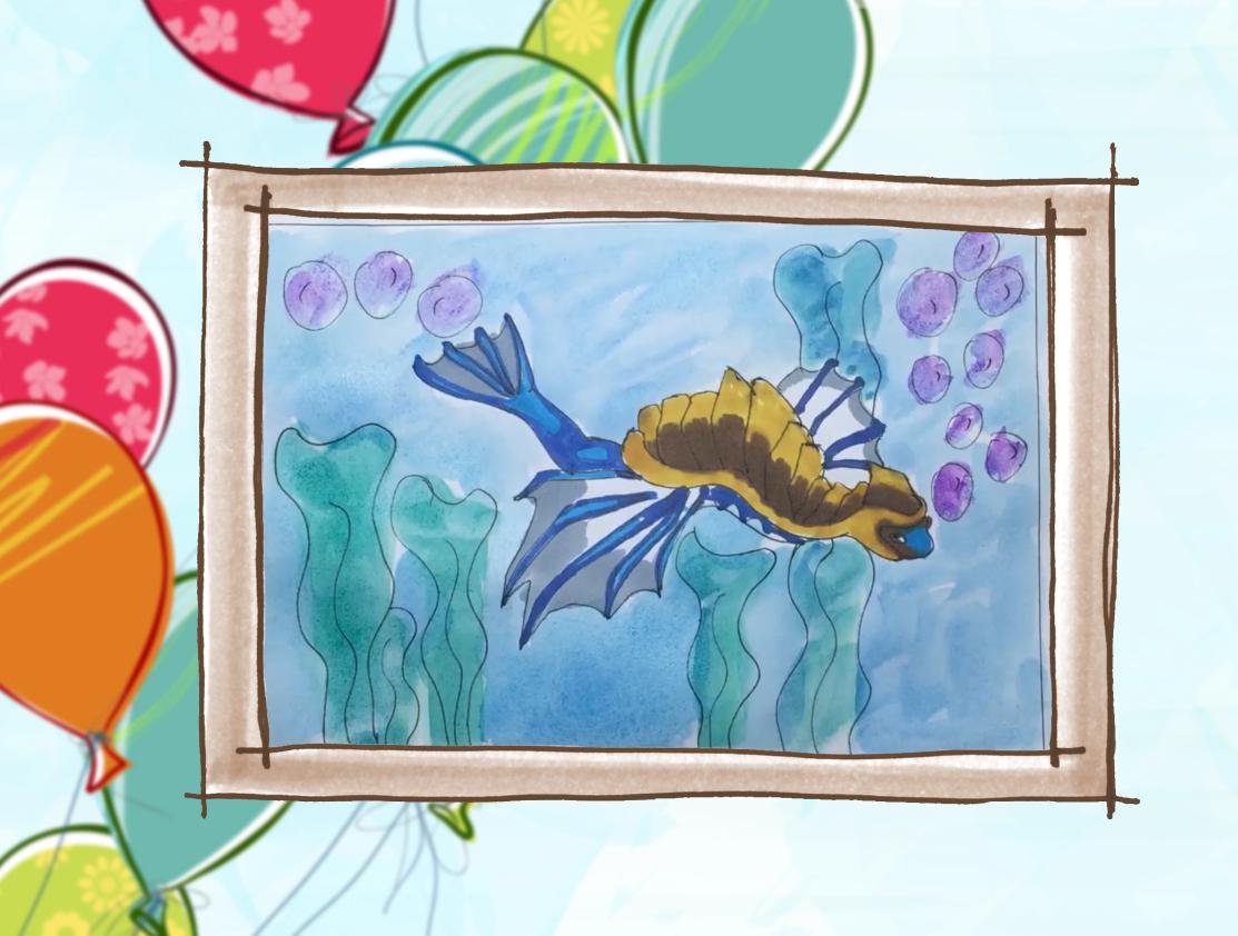 简笔画鳞甲龙鱼容易上手