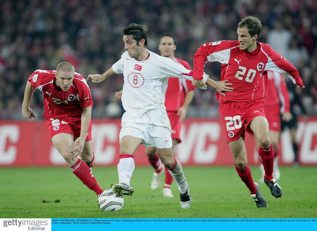 bern, switzerland - november 12:  phillipp senderos of turkey is