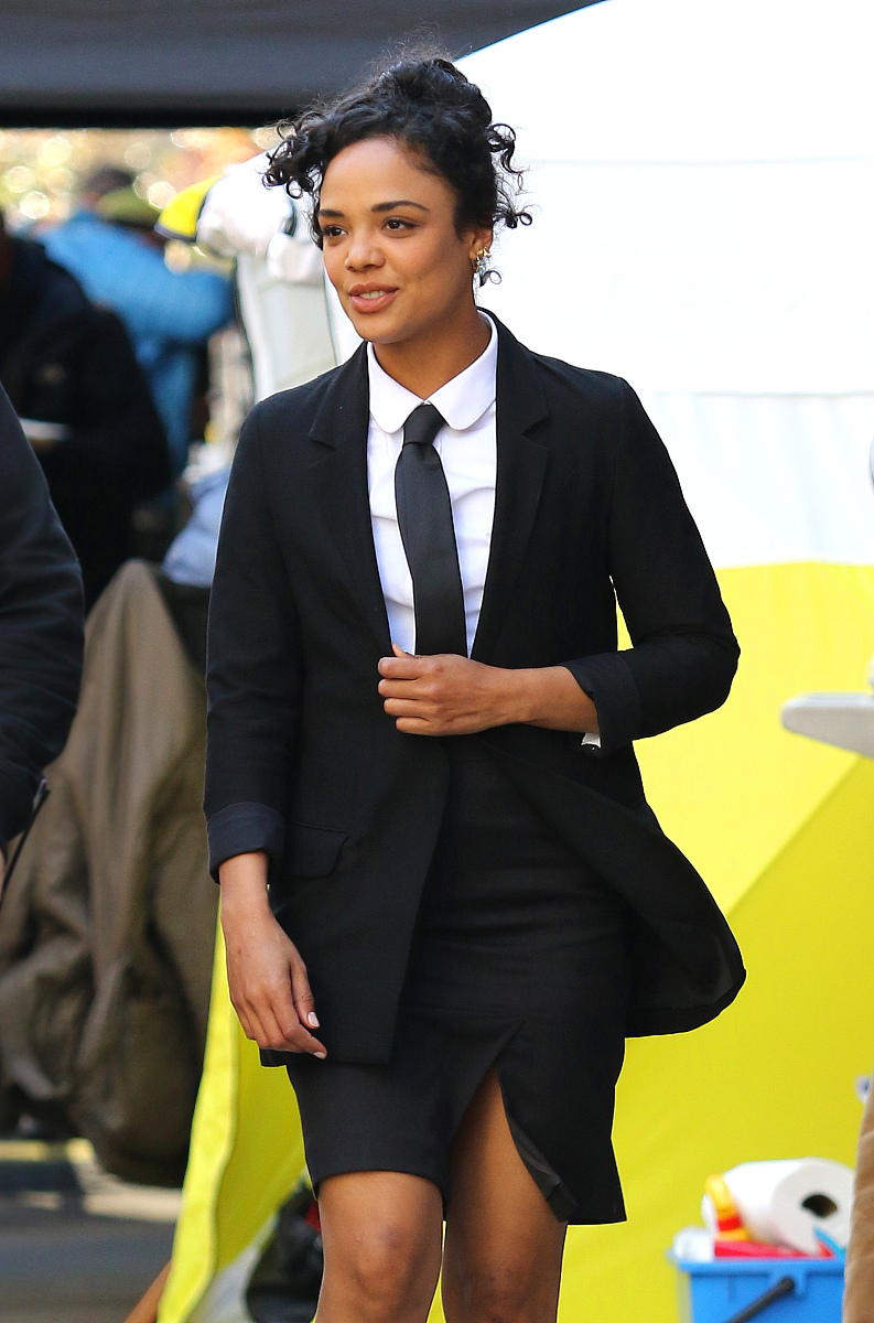 当地时间2018年10月24日,美国,泰莎·汤普森(tessa thompson)拍摄电影