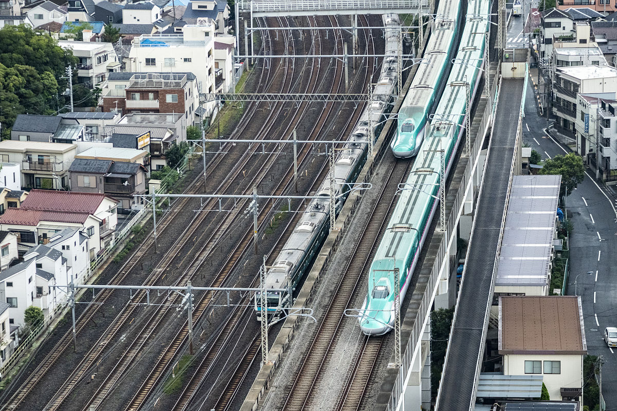 2019年7月18日,日本,东京铁道交通.东京拥有全世界最繁忙的铁道交通系