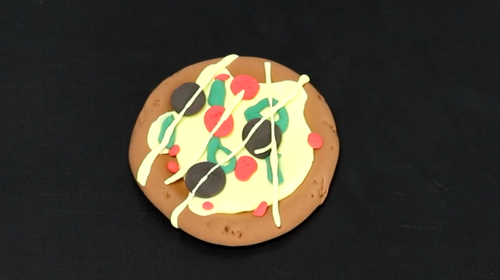 手工DIY,用橡皮泥制作披萨套餐,赶快回家和小朋友做一个吧